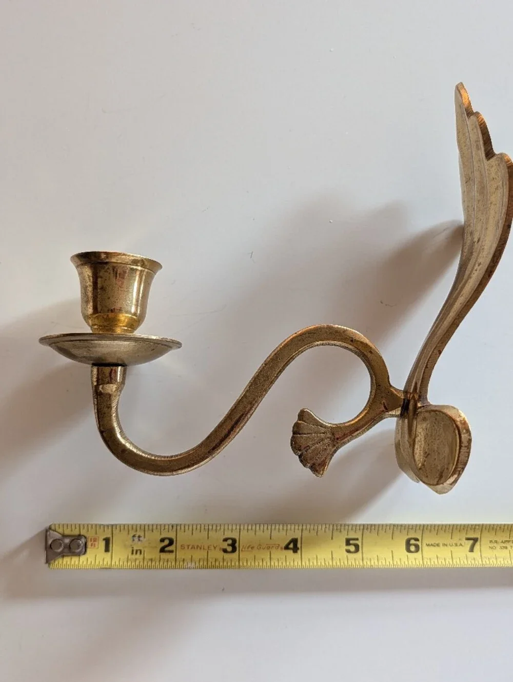 Solid Brass VINTAGE Candle Wall Sconce
